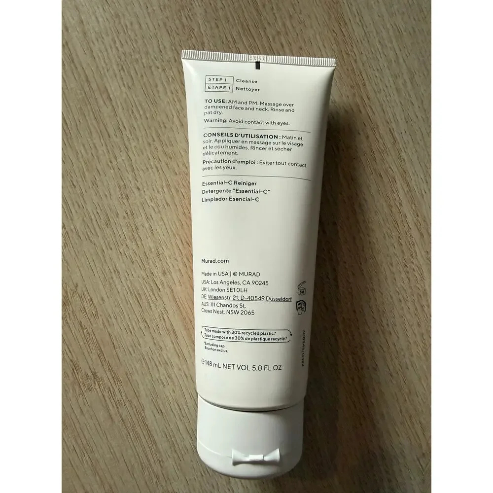 $36 New Murad Essential-C Cleanser 5 oz 148ml New Sealed Vitamin C Face Wash